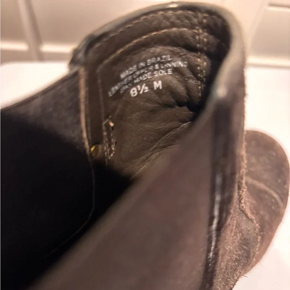 Tory Burch Adrienne suede wedge ankle bootie in brown size 8.5 - Picture 7 of 13